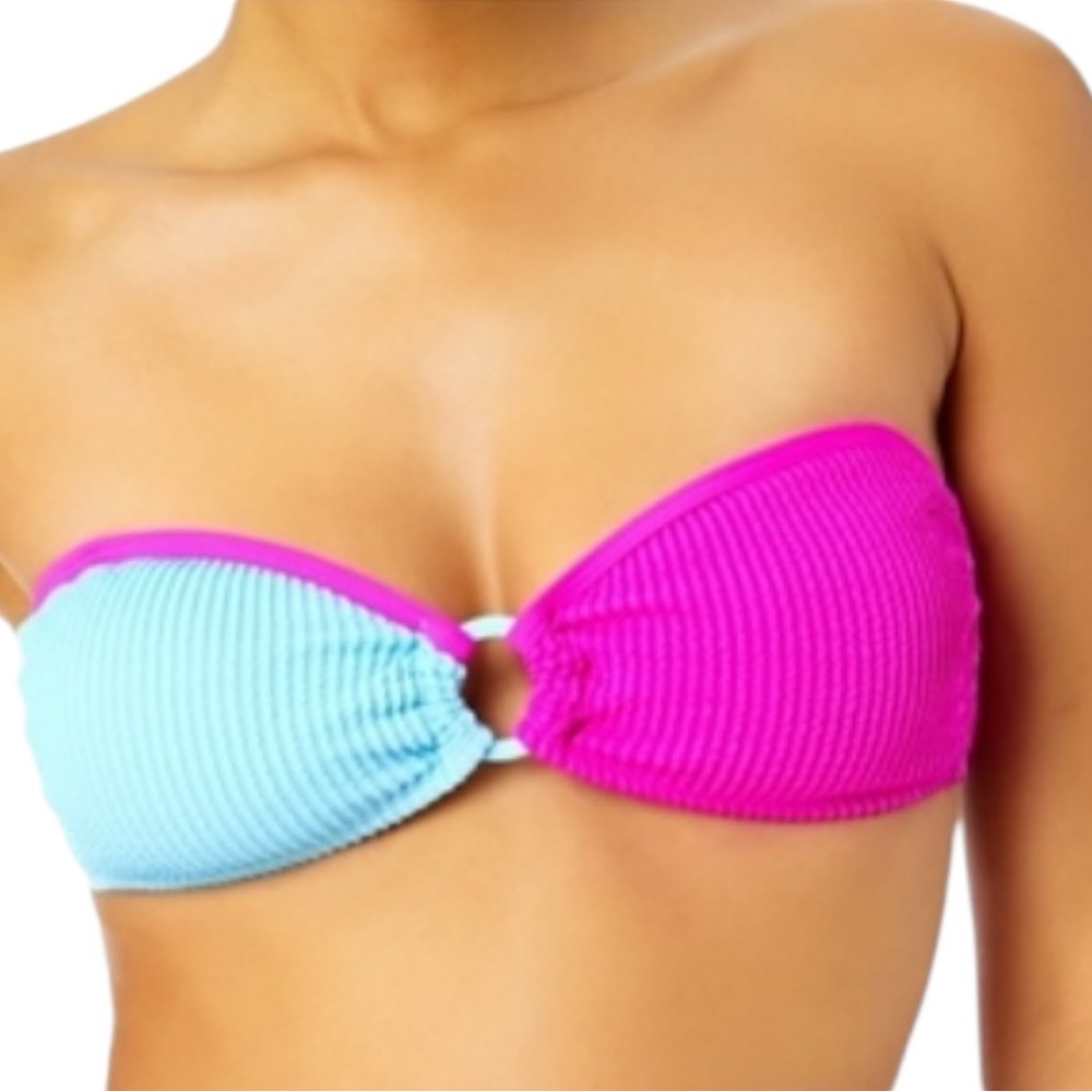 Salt + Cove Pink and Blue Bandeau Bikini Various Sizes NWT